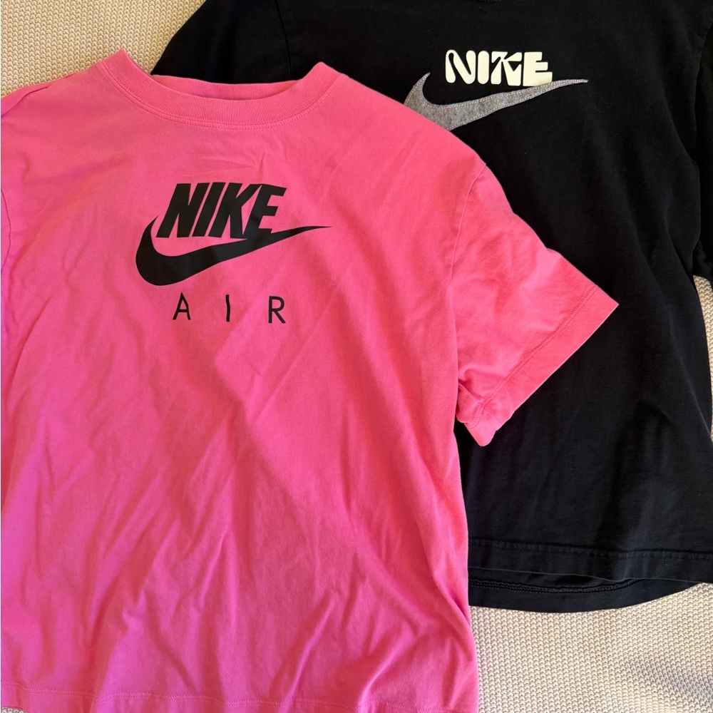 Nike Women's Short Sleeve Tees in Pink and Black